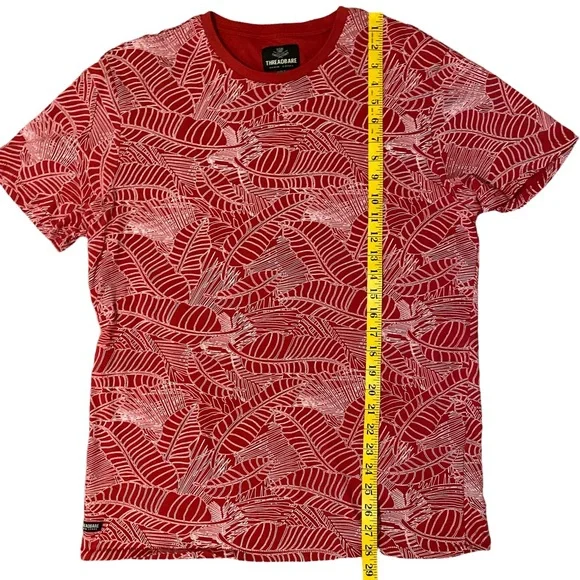 THREADBARE DENIM CORPS  | LEAF PATTERN T-SHIRT  SZ XL - Picture 4 of 8